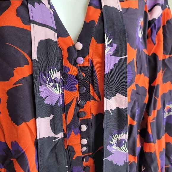 MAEVE Neck-Tie Silk Blouse - Picture 2 of 12